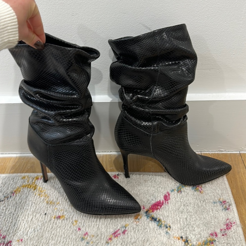 Schutz black booties